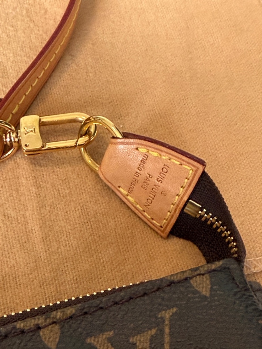 Louis Vuitton Monogram Canvas Mini Pochette in Brown and Tan - Picture 5 of 16